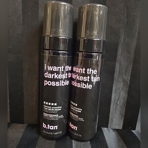 2pc Lot Btan 100% Natural DHA I Want The Darkest Possible Tan Mousse 1 Hour